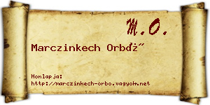 Marczinkech Orbó névjegykártya